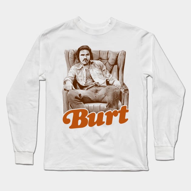 Burt Reynolds --- Retro Fan Art Long Sleeve T-Shirt by DankFutura